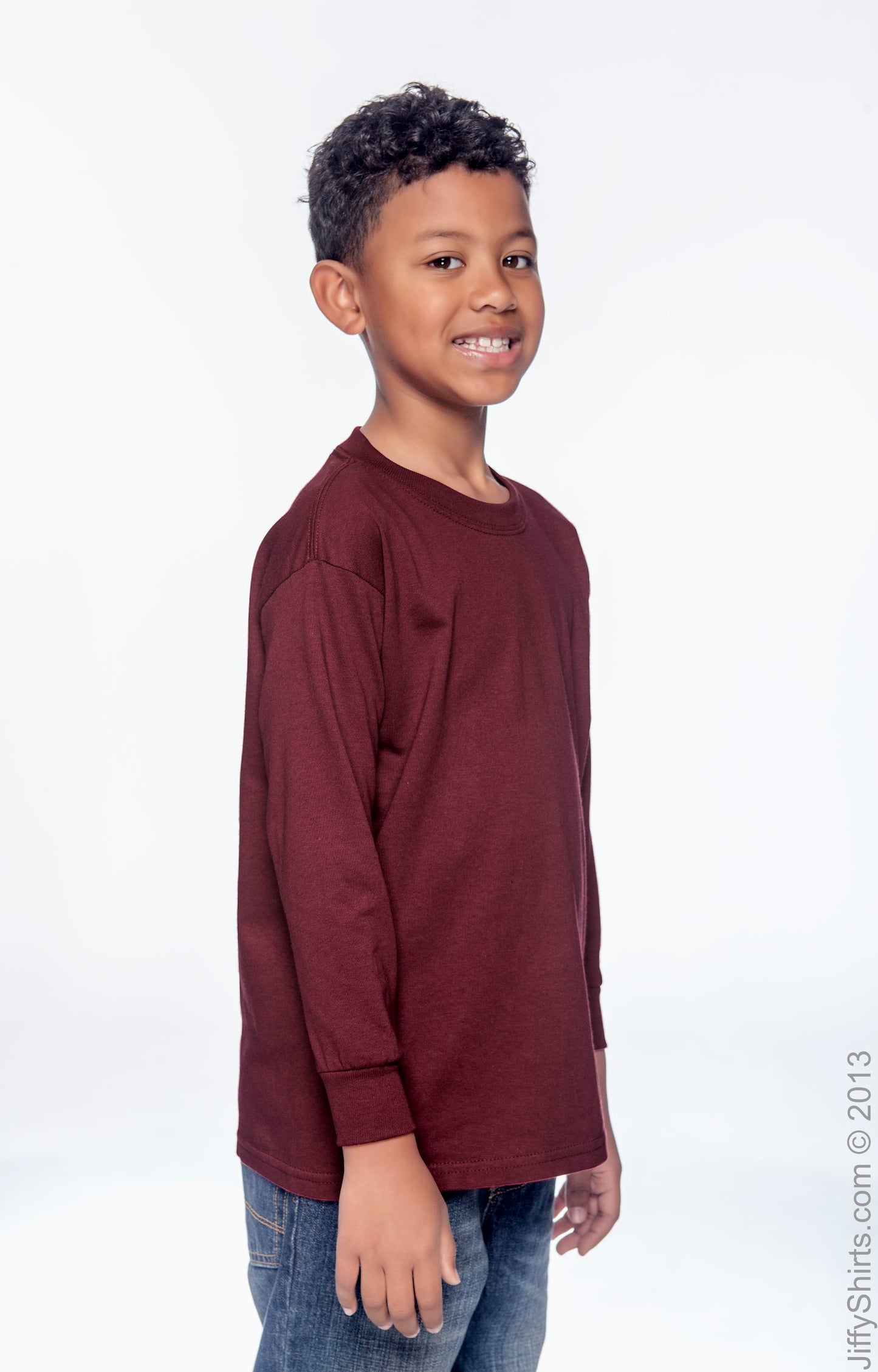 Youth Heavy Cotton™ Long-Sleeve T-Shirt - Garnet