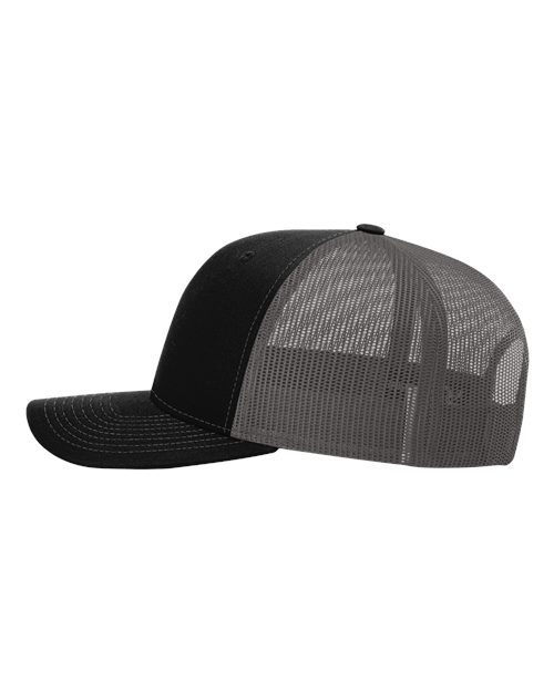 Richardson 112 Black/ Charcoal — direct side