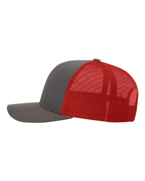 Richardson 112 Charcoal/ Red — direct side