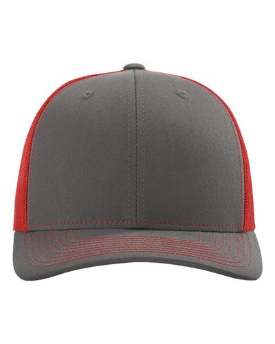 Richardson 112 Charcoal/ Red — front