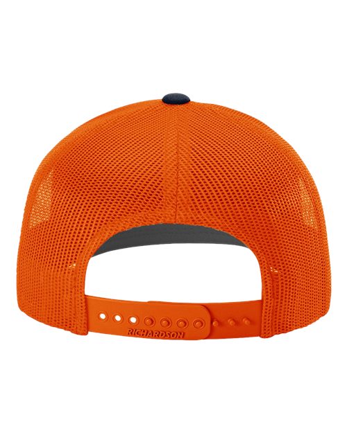 Richardson 112 Navy/ Orange — back