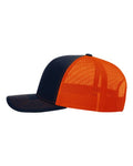 Richardson 112 Navy/ Orange — direct side