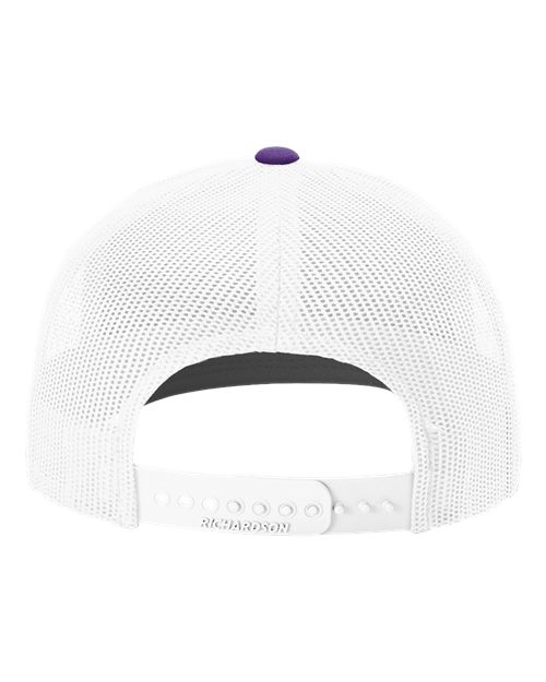 Richardson 112 Purple/ White — back