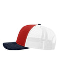 Richardson 112 Red/ White/ Navy — direct side
