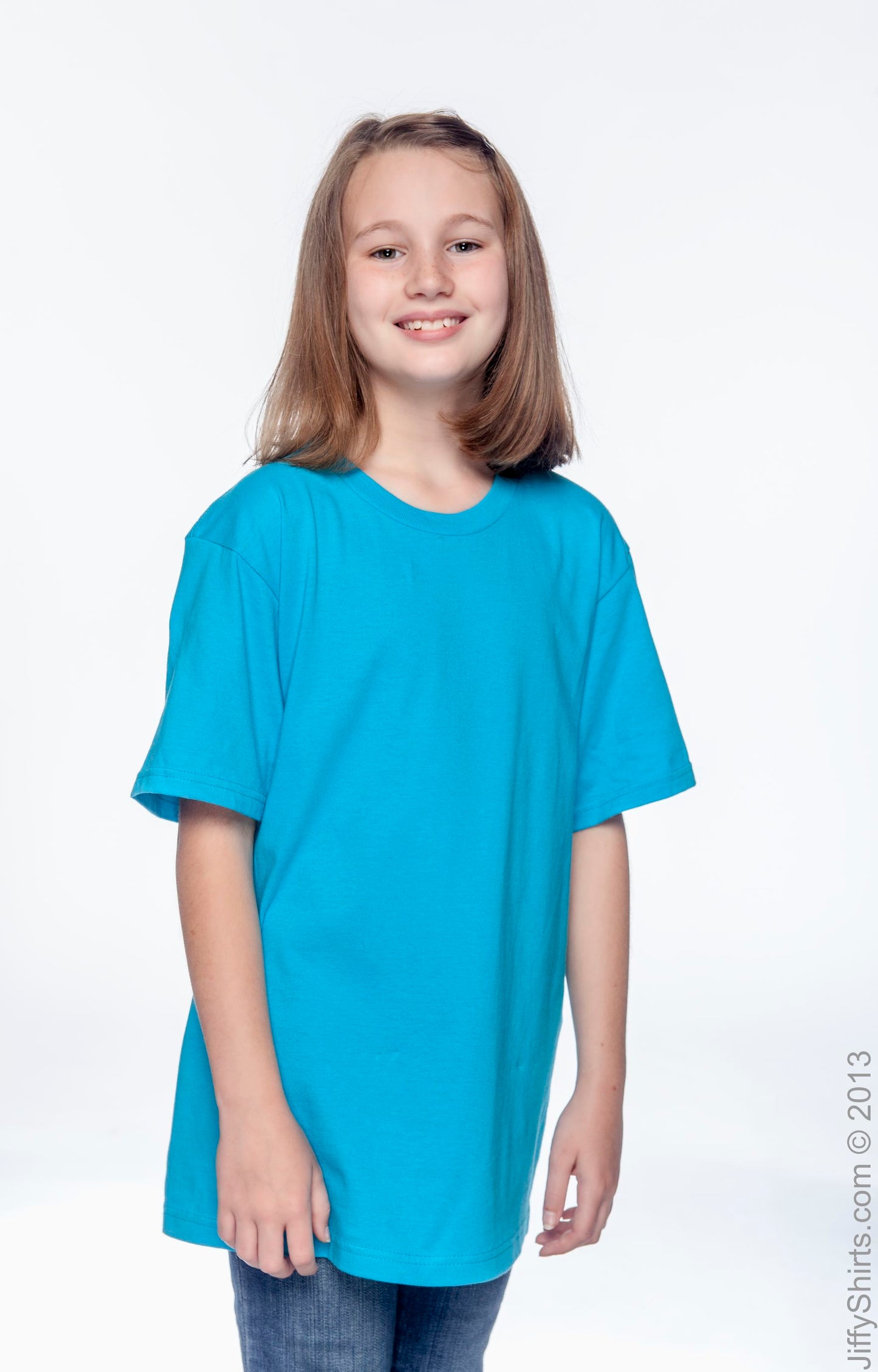 Youth Lightweight T-Shirt - Caribbean Blue