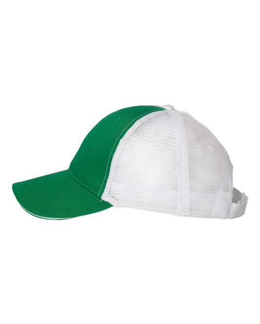 Sandwich Trucker Cap - Kelly / White