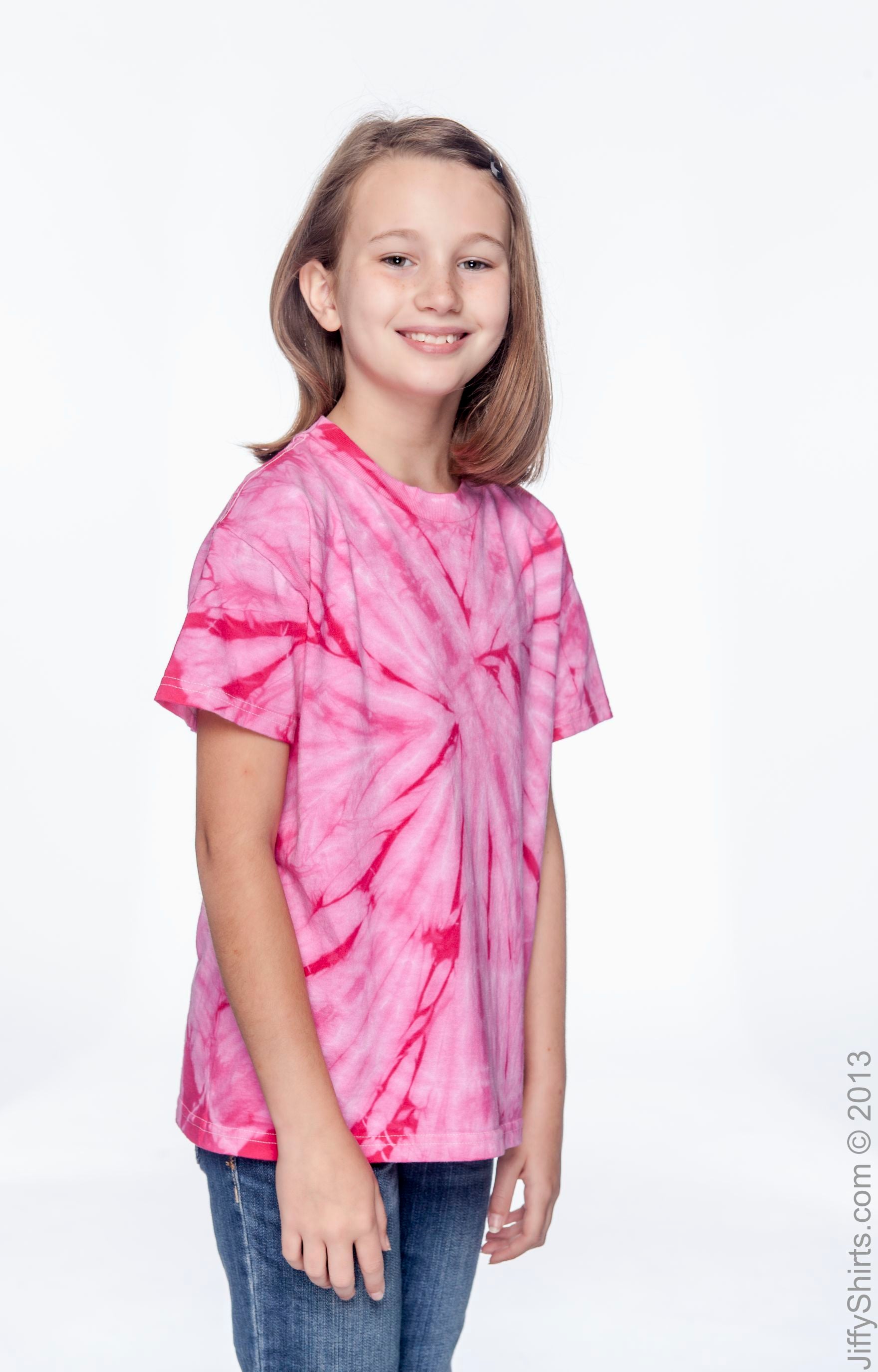 Youth 100% Cotton Spider T-Shirt - Spider Pink