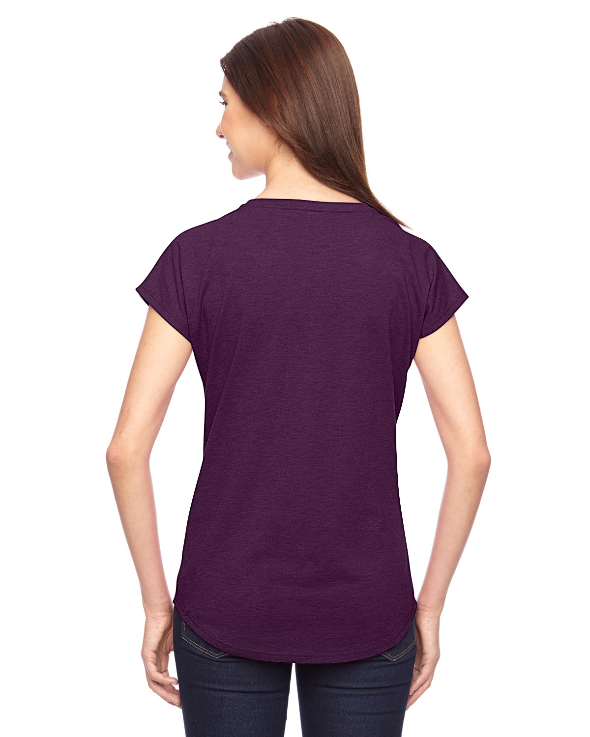 Women's Triblend V-Neck T-Shirt - Heather Aubergine