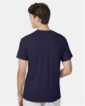 Hanes 42TB Navy Triblend — on model back