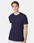 Hanes 42TB Navy Triblend — on model front