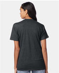 Hanes 42TB Slate Triblend — on model back