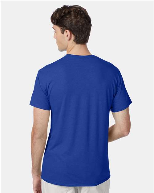 Hanes 42TB Royal Triblend — on model back