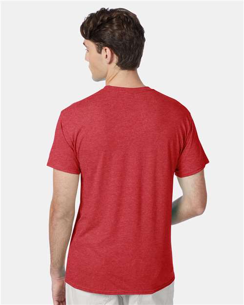 Hanes 42TB Red Triblend — on model back