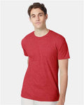 Hanes 42TB Red Triblend — on model front