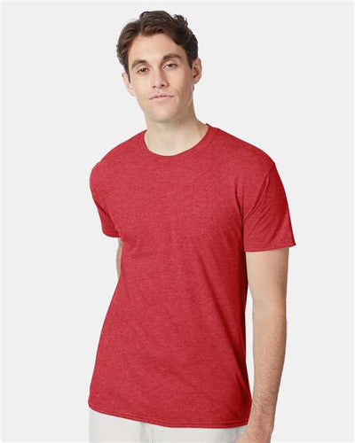 Hanes 42TB Red Triblend — on model front