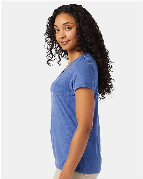 Hanes 42VT Royal Triblend — on model side