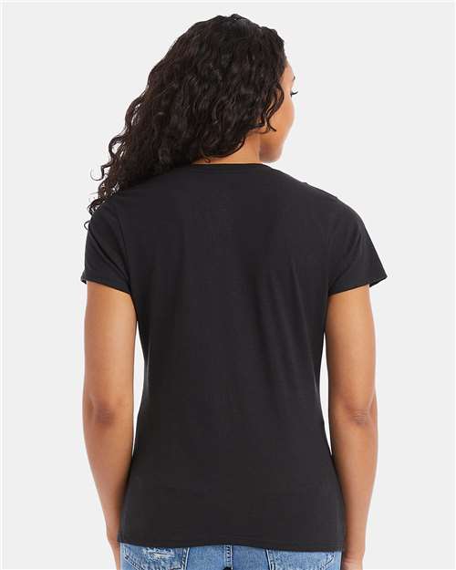 Hanes 42VT Black Triblend — on model back