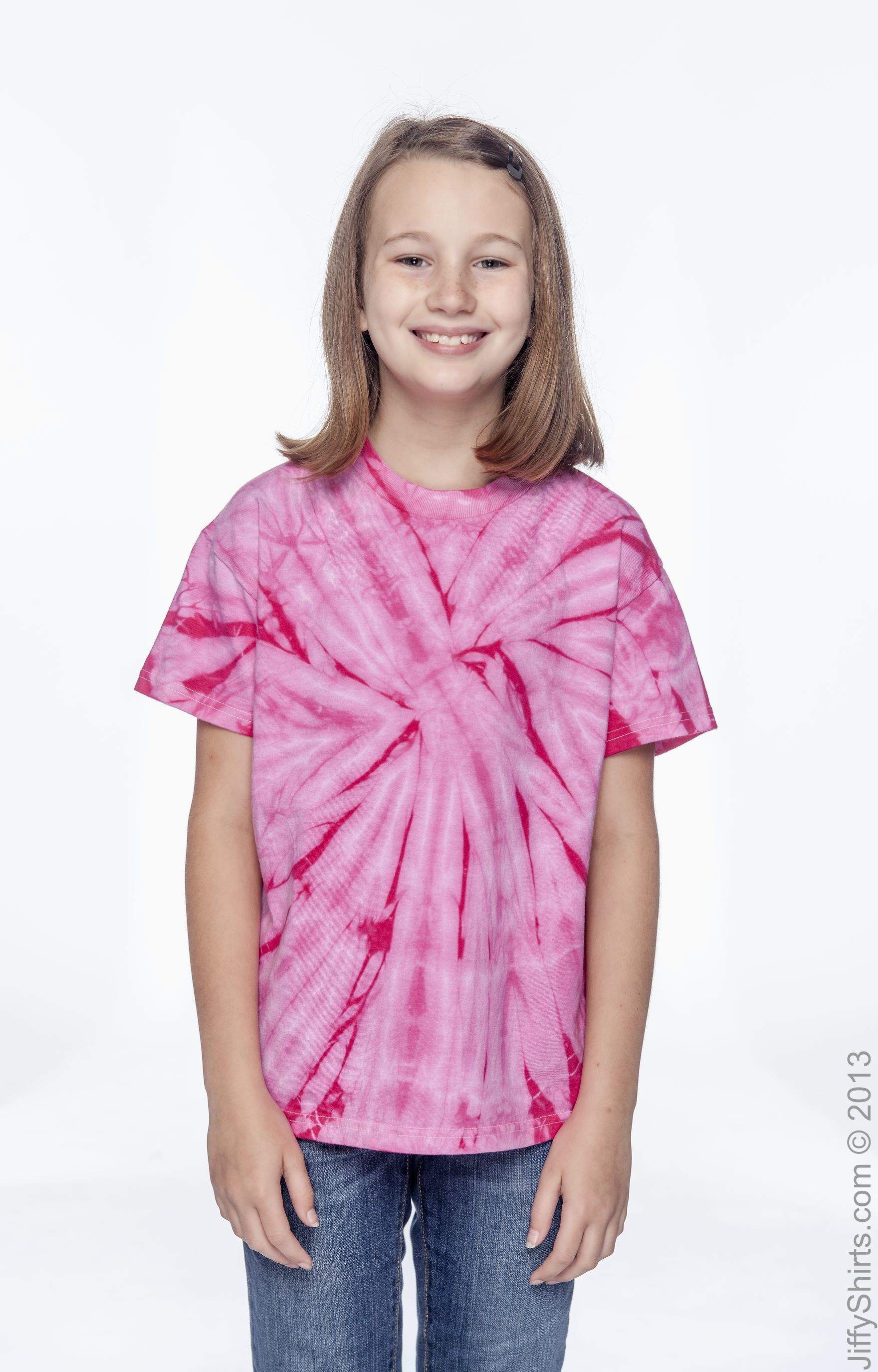 Youth 100% Cotton Spider T-Shirt - Spider Pink