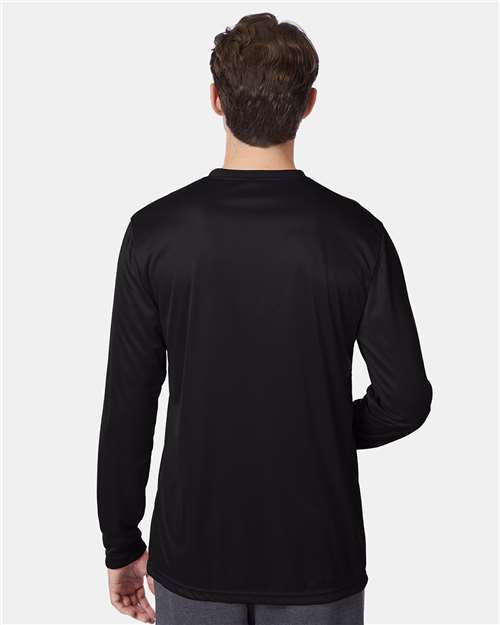 Hanes 482L Black — on model back
