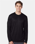 Hanes 482L Black — on model front