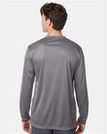 Hanes 482L Graphite — on model back