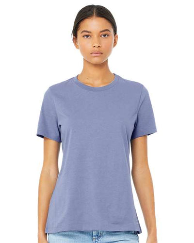 BELLA + CANVAS 6400 Lavender Blue — on model front