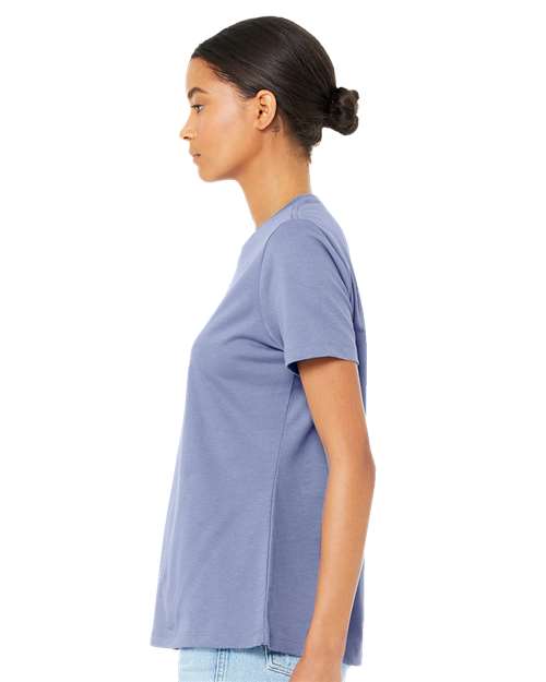 BELLA + CANVAS 6400 Lavender Blue — on model side