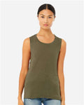 BELLA + CANVAS 8803 Heather Olive — on model front