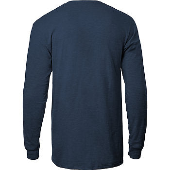 Unisex Heavyweight Long Sleeve Tee - Heather Denim