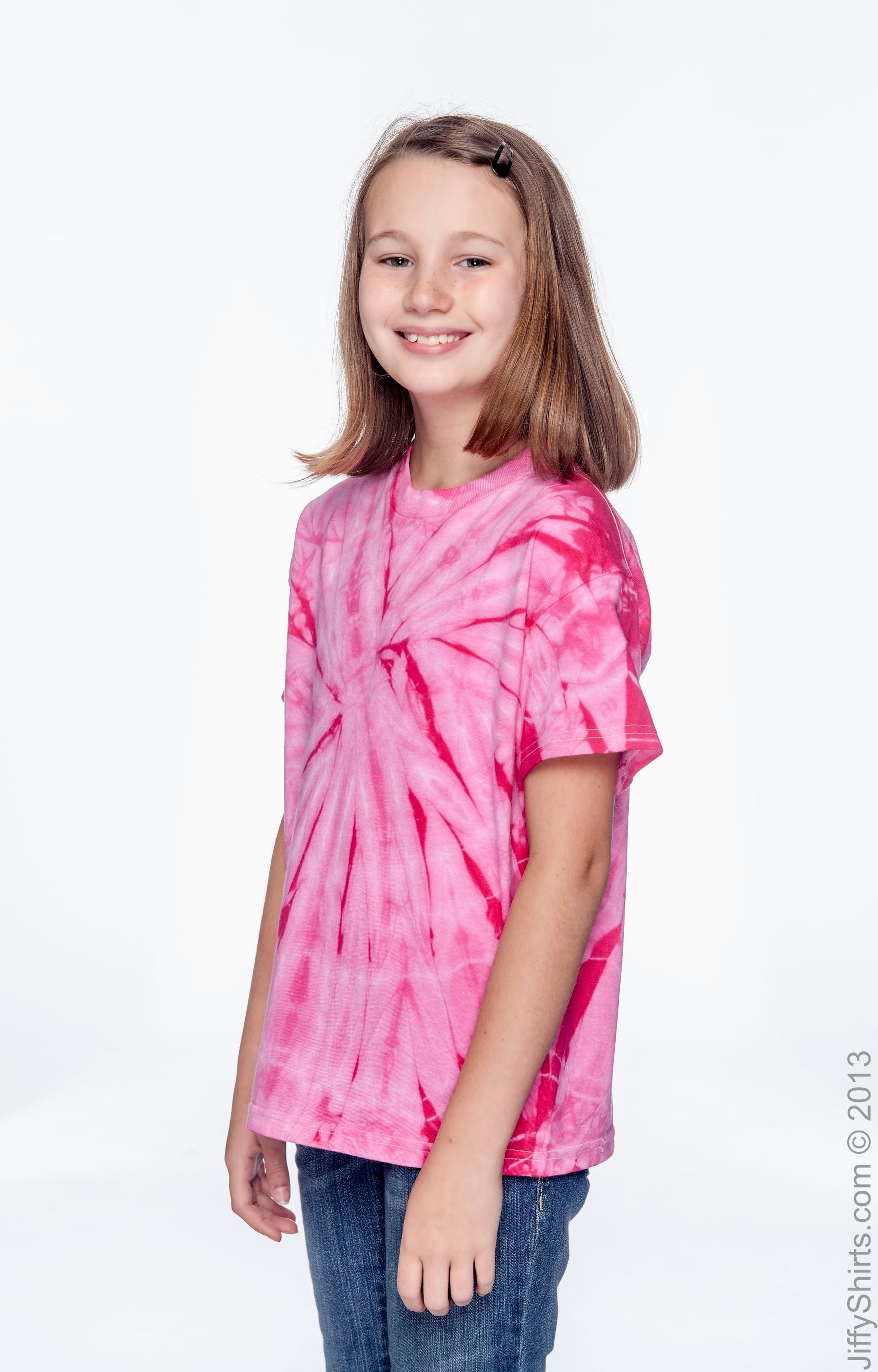 Youth 100% Cotton Spider T-Shirt - Spider Pink