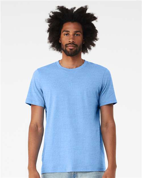 BELLA + CANVAS 3001 Carolina Blue — on model front