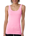 Women's Spandex Jersey Tank - Neon Heather Pink