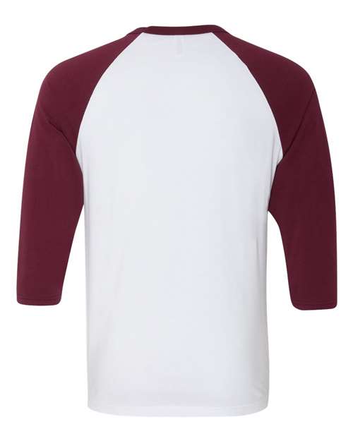 BELLA + CANVAS 3200 White/ Maroon — back