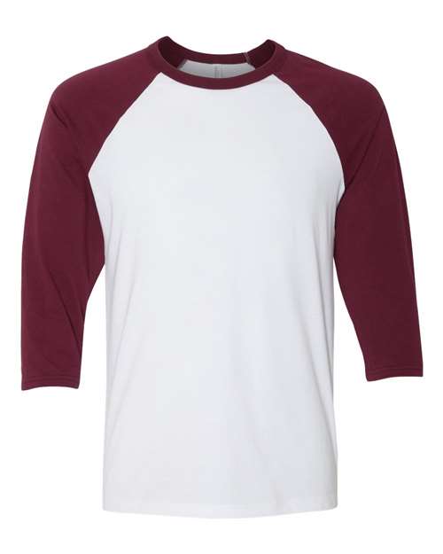 BELLA + CANVAS 3200 White/ Maroon — front