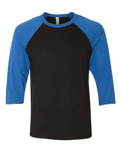 BELLA + CANVAS 3200 Black/ True Royal — front