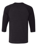 BELLA + CANVAS 3200 Black Heather/ Black — back