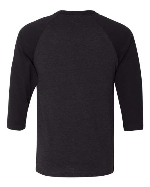 BELLA + CANVAS 3200 Black Heather/ Black — back