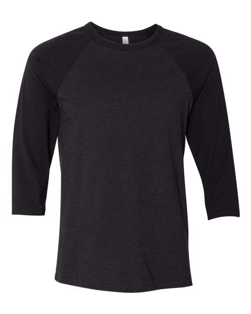 BELLA + CANVAS 3200 Black Heather/ Black — front