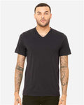 BELLA + CANVAS 3415 Solid Dark Grey Triblend — on model front