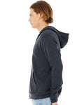 BELLA + CANVAS 3739 Heather Navy — on model side