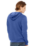BELLA + CANVAS 3739 Heather True Royal — on model back