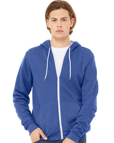 BELLA + CANVAS 3739 Heather True Royal — on model front