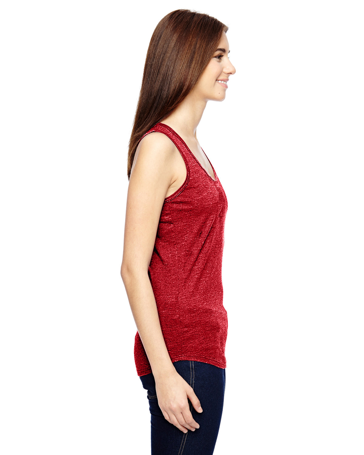 Women's Triblend Racerback Tank - Heather Red