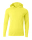 A4 A4N3409 - A4 Unisex Cooling Long Sleeve Hooded Tee - SAFETY YELLOW