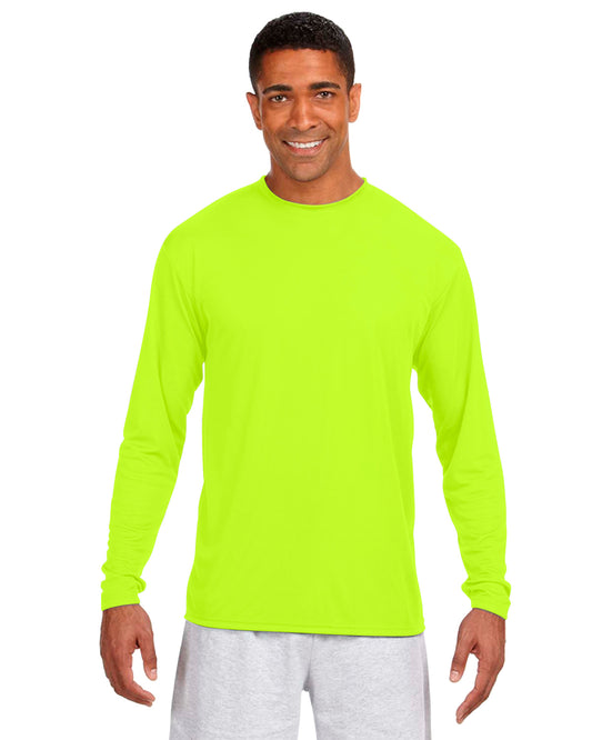 Men's Cooling Performance Long Sleeve T-Shirt - High Viz Safety Yellow