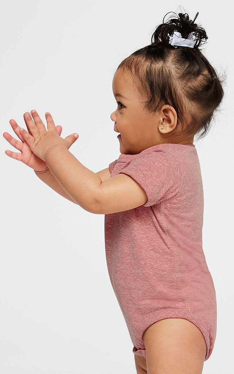 Infant Harborside Melange Bodysuit - Mauvelous Melange