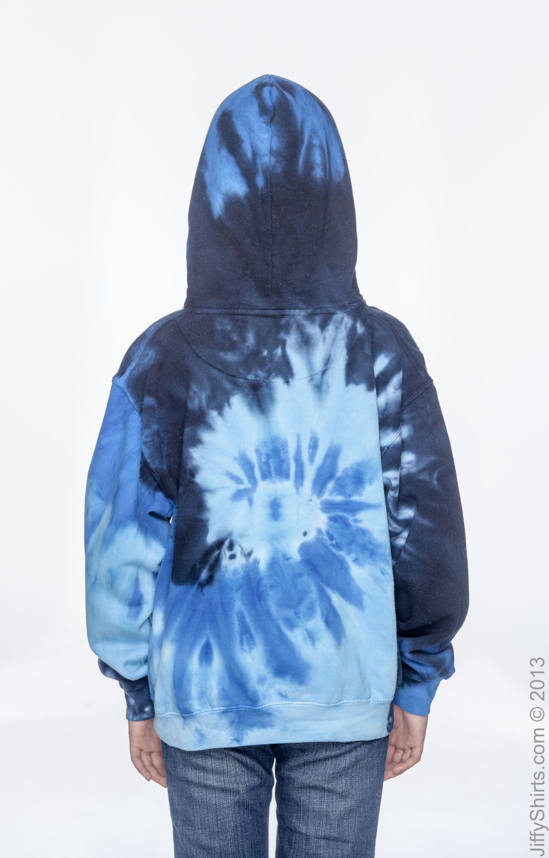 Youth Tie-Dyed Pullover Hoodie - Blue Ocean