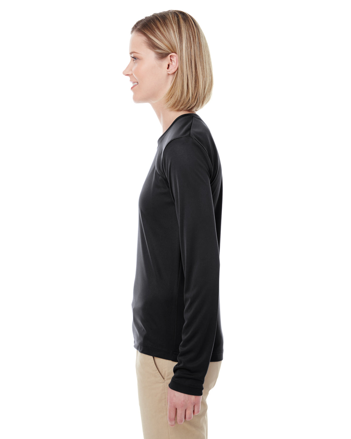Women's Cool & Dry Performance Long-Sleeve Top - Black