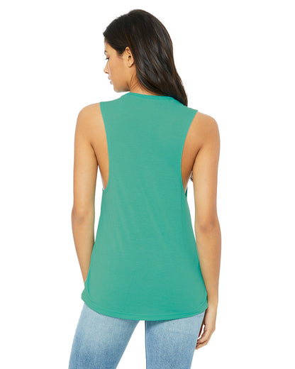 Women's Flowy Scoop Muscle Tank - Teal