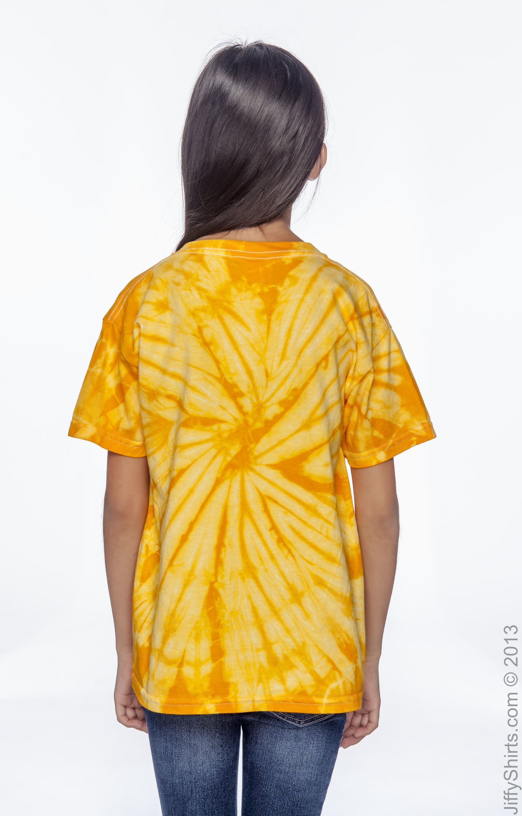 Youth 100% Cotton Spider T-Shirt - Spider Gold